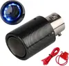 Garganta de escape luminosa de fibra de carbono modificada para coche transfronterizo con lámpara LED de alta temperatura, tubo de escape de coche modificado, spray de cola
