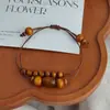 Nuevo Shell Piedra Natural Estilo Maillard Otoño Ojo de Gato Pulsera Tejida a Mano Pulsera Fresca Tejida