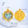 Pu Zuoqiang Conservación del Color Arena Dorada Accesorios Diy Tíbet Tang Khazaki Amarillo Cordero Dios de la Riqueza Colgante Estilo Étnico Caja Gawu