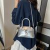Bolsa de Mão Texturizada de Luxo, Feminina 2026 Primavera Nova Versátil Vintage Bolsa de Ombro, Bolsa Transversal concha