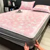 Juego de Tres Piezas de Alfombrilla Refrigerante de Seda de Hielo de Verano con Sábana Ajustable para Dormitorio de Estudiantes, Alfombrilla Suave Refrigerada por Aire, Lavable a Máquina, Plegable, Alfombrilla de Regalo al por Mayor