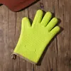 Luvas de forno anti-escaldantes com isolamento térmico de algodão e silicone, antiderrapantes, para alta temperatura, de cinco dedos, atacado