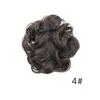 Peluca para Mujer Rodete de Cabello Rizado Torcedor de Cabello Esponjoso Mate Rodete Artificial Capullo de Flor Chignon Rizado