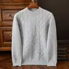 Suéter de Punto Jacquard Cómodo de Cuello Alto Otoño Invierno Alta Calidad Engrosado Transfronterizo Versátil Casual para Hombre