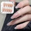 Parche de Uñas Artísticas de Longitud Media Pura Rubor Francés Explosiones Uña Falsa Suave Removible