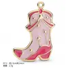 Chapéu de Cowboy Ocidental Europeu DIY Esmalte Gotejante Ornamento Acessórios Pingente Único Bota de Cowboy Charme Estilo Pequeno Perfume Pingente de Colar