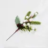 Decoraciones Navideñas Transfronterizas, Accesorios para Ramo, Copos de Nieve, Bayas de Acebo, Piñas de Plástico Artificiales, Combinación de Conjunto de Ramas Pequeñas