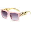 Gafas de Sol de Moda Cadena Grande Dorada Patas Retorcidas Chapadas en Oro Gafas Punk Héroe Local Exhibición Callejera Gafas de Sol Comercio Exterior Transfronterizo