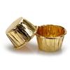Empaque para Hornear Resistente a Altas Temperaturas Base Dorada y Plateada Blanca para Pastel Taza con Borde Enrollado Papel para Mafen Mafen Mesa de Postres