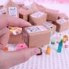 Celebridad de Internet Caja Sorpresa Creativa en Miniatura Paquete de Expreso Modelo de Botella de Comida Artificial Mini Juguete de Comida Adornos Juguetes Regalos