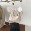 Mini bolso de mano dulce de lunares estilo coreano, bolso de hombro casual de encaje elegante y moderno, bolso cruzado fresco de bloques de color de moda