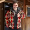 Chaquetas de Algodón para Hombre Europeas y Americanas de Invierno Transfronterizas, Cálidas y Duraderas, Forradas con Vellón, Impresión Digital 3D, Diseño Multipatrón Moderno