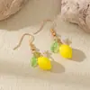 Brincos de Frutas Artificiais Simples e Modernos Transfronteiriços Europeus e Americanos Brincos de Tarraxa Cereja Azul para Mulheres Acessórios de Estilo Quente de Venda de Verão