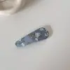 Pinza de Flores Frescas de Primavera para Mujer, Pinza para el Cabello de Tela Estilo Dulce, Pinza para Flequillo Lateral, Accesorio para el Cabello Suave y Elegante
