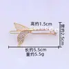 Grampo de Cabelo Colorido Geométrico da Moda com Strass, Presilha Redonda para Meninas, Acessório de Cabelo para Parte de Trás da Cabeça