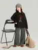 Pudding Haru Ropa Infantil Camiseta 2025 Invierno Nuevo Perro de Dibujos Animados Estampado Puntadas Lindo Gorro Camiseta de Manga Larga