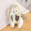 Broche de Pônei em Tecido de Algodão e Linho para o Ano Novo Pingente de Bolsa do Ano do Cavalo do Zodíaco Decoração de Acessórios de Cabelo Acessórios para Roupas Infantis Acessórios