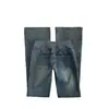 Estación Independiente 2026 Estilo Callejero Europeo y Americano Jeans de Mezclilla para Mujer Cintura Ceñida Figura Ceñida Pierna Ajustada Micro-campana Pantalones Largos Elásticos Chica Caliente