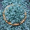 Cuentas de ábaco de jade natural de agua azul hielo con agujero grande, anillo de jade pequeño, pulsera espaciadora, cuentas espaciadoras de joyería antigua DIY