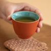 Taza de té individual de cerámica Master, taza de té de degustación con esmalte de color, juego de té Kung Fu, taza de esmalte interior y exterior de alta temperatura, regalo, taza abierta