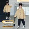 Abrigo de Control de Acceso Diagonal para Niños Primavera y Otoño 2025 Nuevo Estilo Coreano Estilo Occidental Para Bebés Popular en Internet Abrigo de Moda Top de Moda