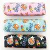 Cute estuche estampado, piel sintética PU, bolsa de papelería simple y de gran capacidad para estudiantes, bolsa de almacenamiento de lápices, papelería para regreso a clases al por mayor