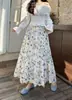 Falda Jacquard Bordada Estilo Francés de Cintura Alta, Nuevo Estilo Verano 2026, Elegante Corte Holgado, Versátil, Adelgazante, Falda Larga Acampanada