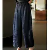 Pantalones de pierna ancha de seda de morera de 23 momme Elegancia Lunar, pantalones casuales finos de verano, 2026