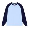 Camiseta de manga larga con cuello redondo para jóvenes, 260 g, marca tide, hombros caídos, combinación de colores de algodón en el hombro, en stock, logo de la camiseta