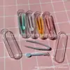 Porta lentes de contacto pinzas pequeñas ventosa pinzas de cabeza blanda juego de pinzas de silicona caja herramienta para ponerse lentes de contacto 007