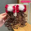 Laço de Menina Acessórios de Cabelo de Ano Novo Infantil Peruca para Meninas Adorno de Cabeça Grampo de Cabelo Grampo de Cabelo Antigo de Ano Novo de Bebê