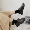 Sapatos Pequenos de Couro Pretos para Estudantes Femininas Estilo Coreano Versátil Retrô Estilo Britânico Novidade Primavera e Verão 2021 Sapatilhas Tendência ins Preppy