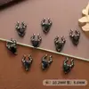Decorações Coloridas para Nail Art com Strass, Cabeça de Touro de Metal, Pássaro, Strass em Formato de Coração, Liga Metálica 3D Acessórios de Unha Vestíveis Atacado
