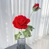 Flores Tejidas de Lana Flores Artificiales Hechas a Mano Rosa Crochet Rosas Terminadas 520 Día de San Valentín Día del Maestro