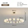 Lustre para Sala de Estar Minimalista Italiano Arte Criativa Anel Lâmpada Atmosférica Preta Vidro de Alto Padrão Feijão Mágico Lâmpada de Hall