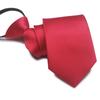 Corbata con cremallera de 8 cm al por mayor perezosa fácil de jalar sin nudo 7 cm para hombre negocios formal morado rojo rojo oscuro