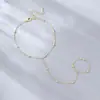 Pulsera de Cadena Simple Nueva Transfronteriza Europea y Americana para Dedo Pulsera de Mano con Diseño de Nicho de Mejor Venta en Amazon Temperamento Personalizado Joyería de Mano