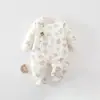 Mameluco acolchado sin costuras para bebé de 40 g para primavera y otoño, mameluco para recién nacido, mameluco de algodón puro para otoño e invierno