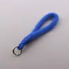 Llavero de cordón de teléfono de peluche colorido en colores macarrón, accesorio de colgante de muñeca para llaves de bolsa