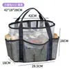 Bolsa de Praia em Rede Transfronteiriça, Bolsa de Banho e Higiene Pessoal, Bolsa de Armazenamento Fitness de Grande Capacidade, Bolsa de Natação de Dupla Camada para Higiene Pessoal e Roupas