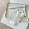 Calcetines Blancos con Bordado de Oso Lindo para Mujer, Calcetines Cortos Finos de Verano, Nuevos Calcetines Transpirables de Malla Tipo Barco para Primavera y Verano 2026