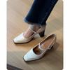 Zapatos de Estilo Francés, Femeninos, Tacones Altos Cómodos, Zapatos de Trabajo de Tacón Grueso, Hermosos Zapatos Mary Jane