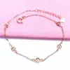 Xingfu Ao Chapado en Oro Rosa Oro Morado Ruso 585 Pulsera para Mujer Color Oro Exquisita Brillante Redonda