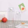Taza Cuadrada Transparente para Leche 500ml Taza Cuadrada Taza de Plástico para Agua Cartón de Leche Japonés Taza para Bebidas Calientes y Frías Personalización