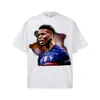 2026 Fútbol Pogba Retro Americano Transpirable Estampado Todo Algodón Peso Pesado Camiseta de Manga Corta para Hombre Capa Base