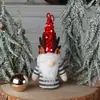 Decoración de Árbol de Navidad Colgante de Muñeco Elfo Luminoso Muñeco Lindo de Anciano sin Rostro con Astas Colgante para Ventana
