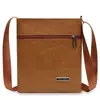 Bolso de Hombro Cruzado de Cuero para Hombre para Viajes de Negocios Casual Versátil Trabajo Bolso de Negocios para Hombres Bolso con Cremallera Multicapa Bolso de Celebridad de Internet Hombres