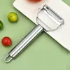 Faca para Descascar Aço Inoxidável Doméstica Multifuncional Descascador de Frutas, Legumes e Melão Descascador de Batatas Ralador Ferramenta