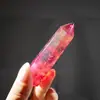 Pilar de cristal blanco natural, adorno de prisma hexagonal de cristal blanco, pilar hexagonal de energía transparente, adorno de cristal en bruto pulido