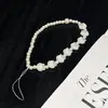 Cadena para Teléfono Móvil de Perlas Funda de Cadena de Perlas para Muñeca Cámara CCD Cadena Colgante Correa Anti-Pérdida Llavero Colgante para Mujeres